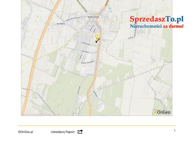 Działka budowlana Kamieńsk