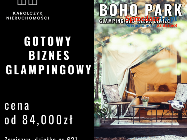 Działka z gotowym biznesem glampingowym - 70km od Warszawy