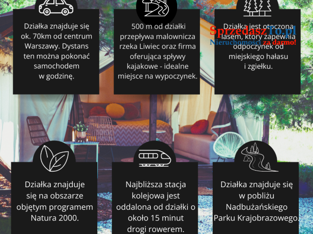 Działka z gotowym biznesem glampingowym - 70km od Warszawy