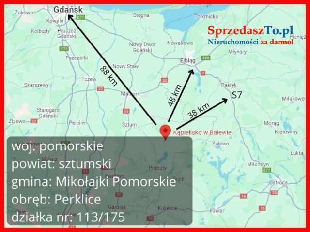 Działka rekreacyjna/MPZP, w+e+ks, 200m do jeziora, godzinę drogi od Trójmiasta