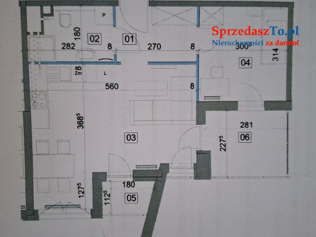 Mieszkanie 3 pokoje - 40,83m - 15