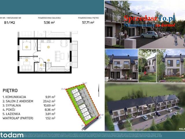 Mieszkanie Malawa (Rzeszów) z ogródkami lub balkonami - 10