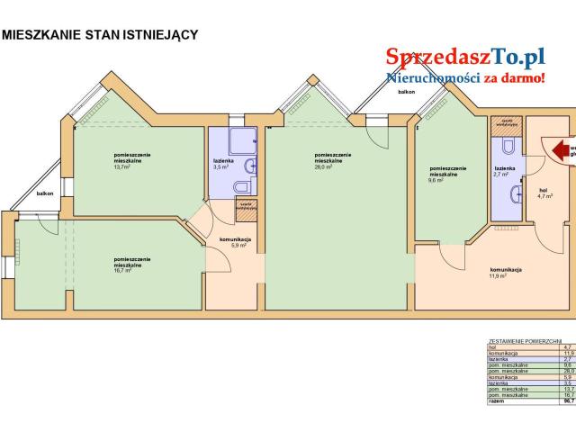 mieszkanie 4 pokoje 2 łazienki, z potencjałem w sercu Wrocławia - 6