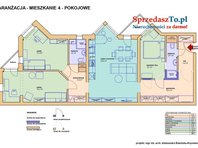 mieszkanie 4 pokoje 2 łazienki, z potencjałem w sercu Wrocławia - 12