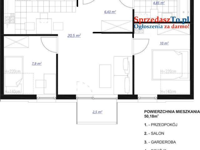 3-POKOJE | GARAŻ +MIEJSCE POSTOJOWE | KLIMATYZACJA | BALKON | 569 999,00 zł - 19