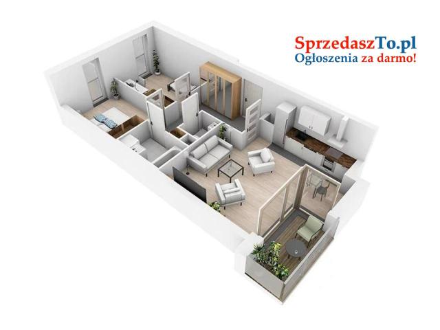 Mieszkanie w stanie developerskim 3 pokoje Ponikwoda