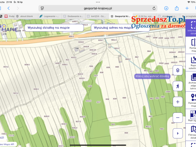 Działka inwestycyjna Bodzanów