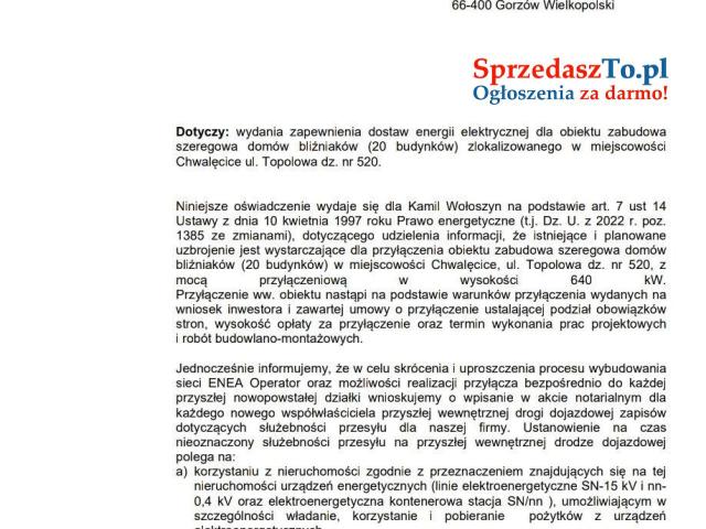 Działka w Chwalęcicach o powieszchni 87ar z możliwoscą budowy 5 domów - 6