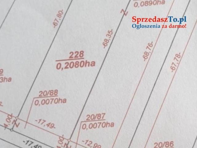 Działka budowlano inwestycyjna 2080m2