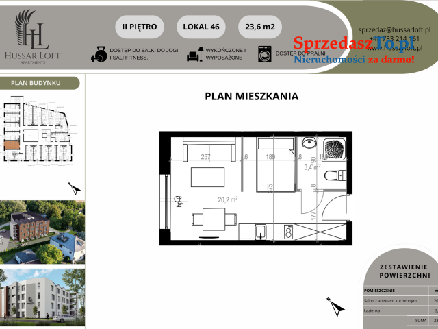 Apartament inwestycyjny pod wynajem "Hussar Loft"