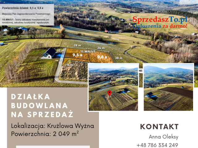 Działka budowlana z mediami i pięknym widokiem