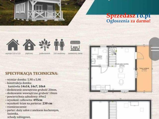Na sprzedaż dom drewniany całoroczny Łabowa 70m2!