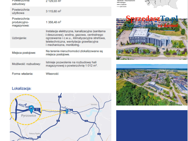 Nieruchomość magazynowo, biurowo, produkcyjna